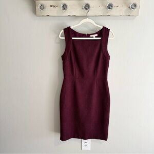 Banana Republic burgundy sheath dress
